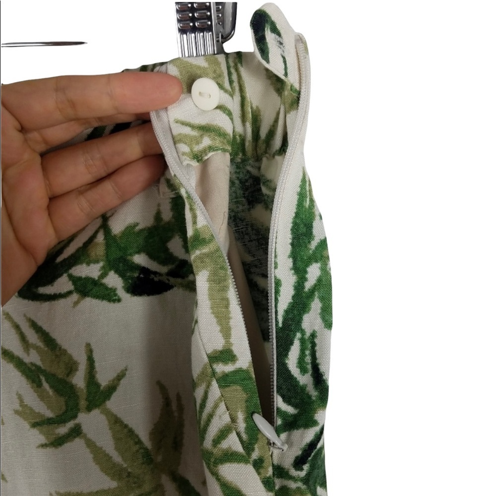 J. Jill linen blend wide leg culottes tropical palm resort wear womens XS beach - Picture 6 of 15